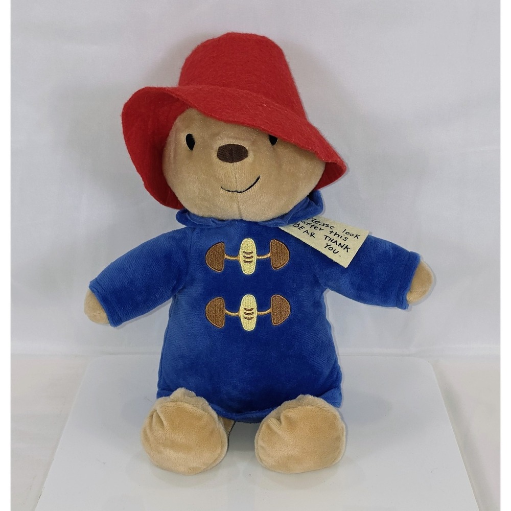 Paddington Bear Plush 13" Kohl's Cares Blue Coat Red Hat Stuffed Animal Toy
